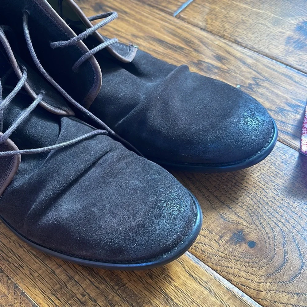 Fly London Melm Dark‎ Brown Suede Chukka Boots Mens EU 44 Made in Portugal
